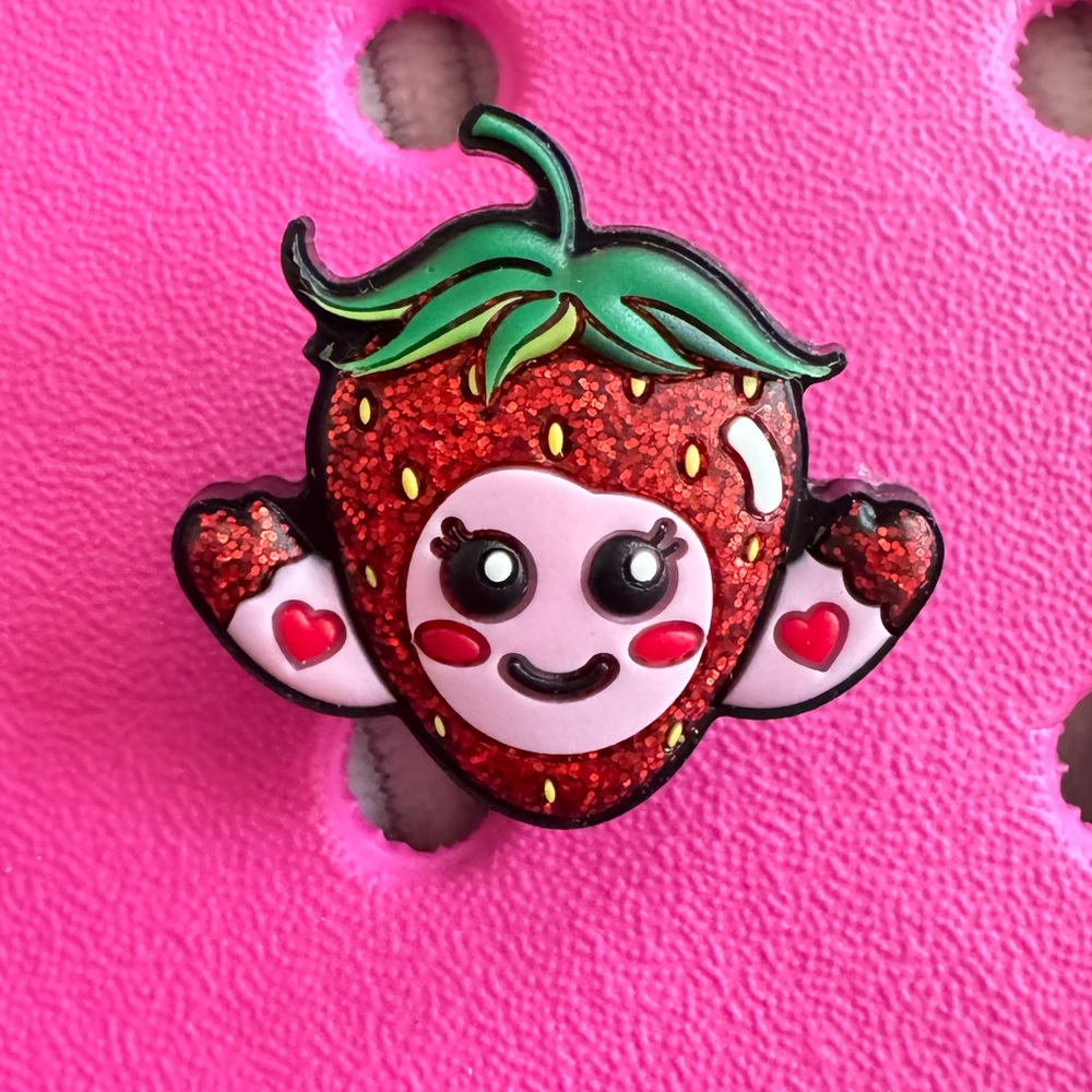 Smiley Strawberry Monkey Croc Charm jibbitz (1)